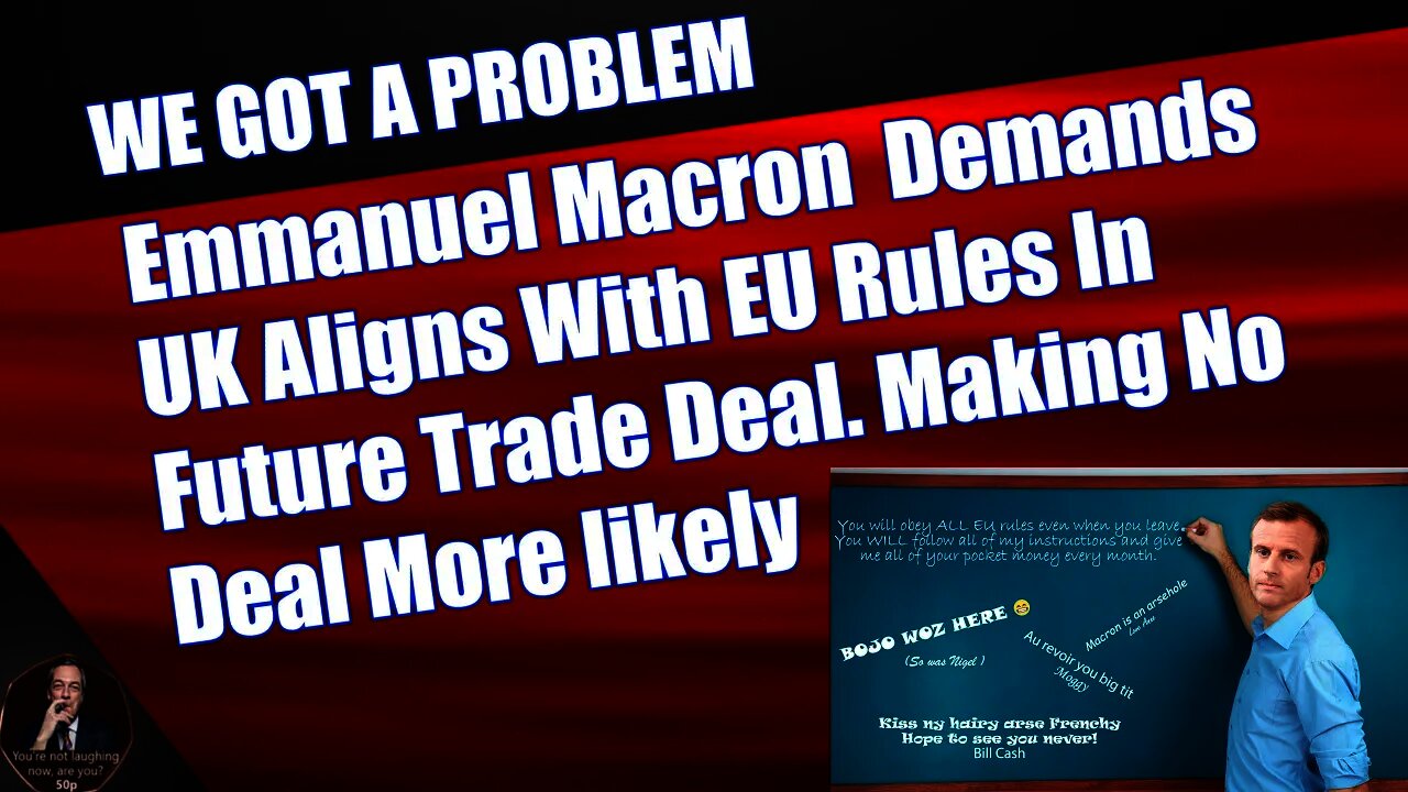 Emanuel Macron Demands UK Aligns With EU Rules In Future Trade Deal Making No Deal More Likely