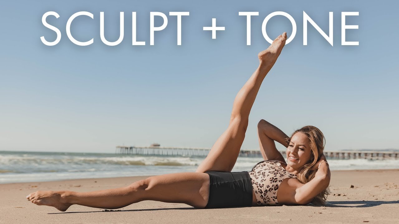 40 MIN FULL BODY PILATES _ SCULPT + TONE (At Home Workout, No Equipment)