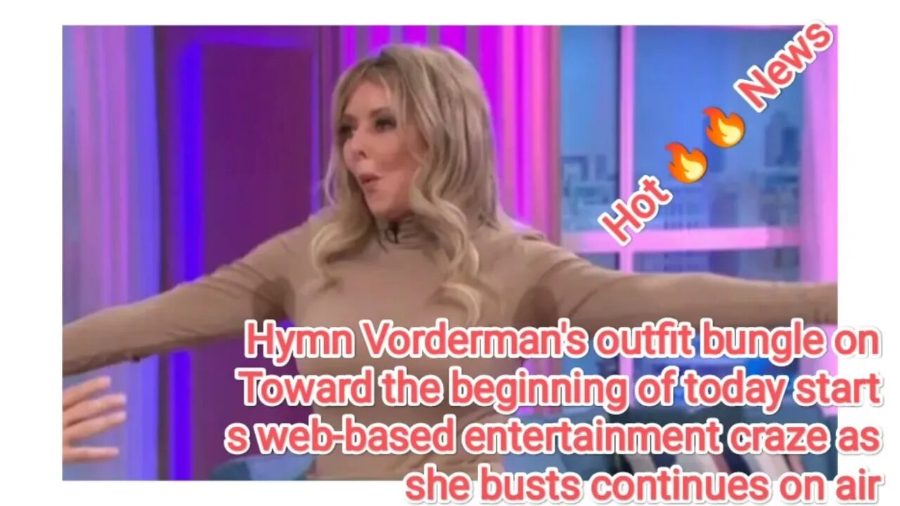 Hymn Vorderman's outfit bungle on Toward the beginning of today starts web-based entertainment craze