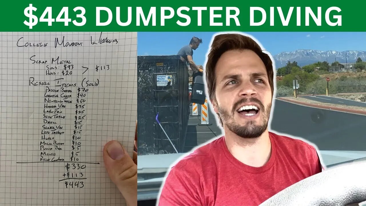 Dumpster Diving 2023 College Moveout Weekend GRAND TOTAL Breakdown