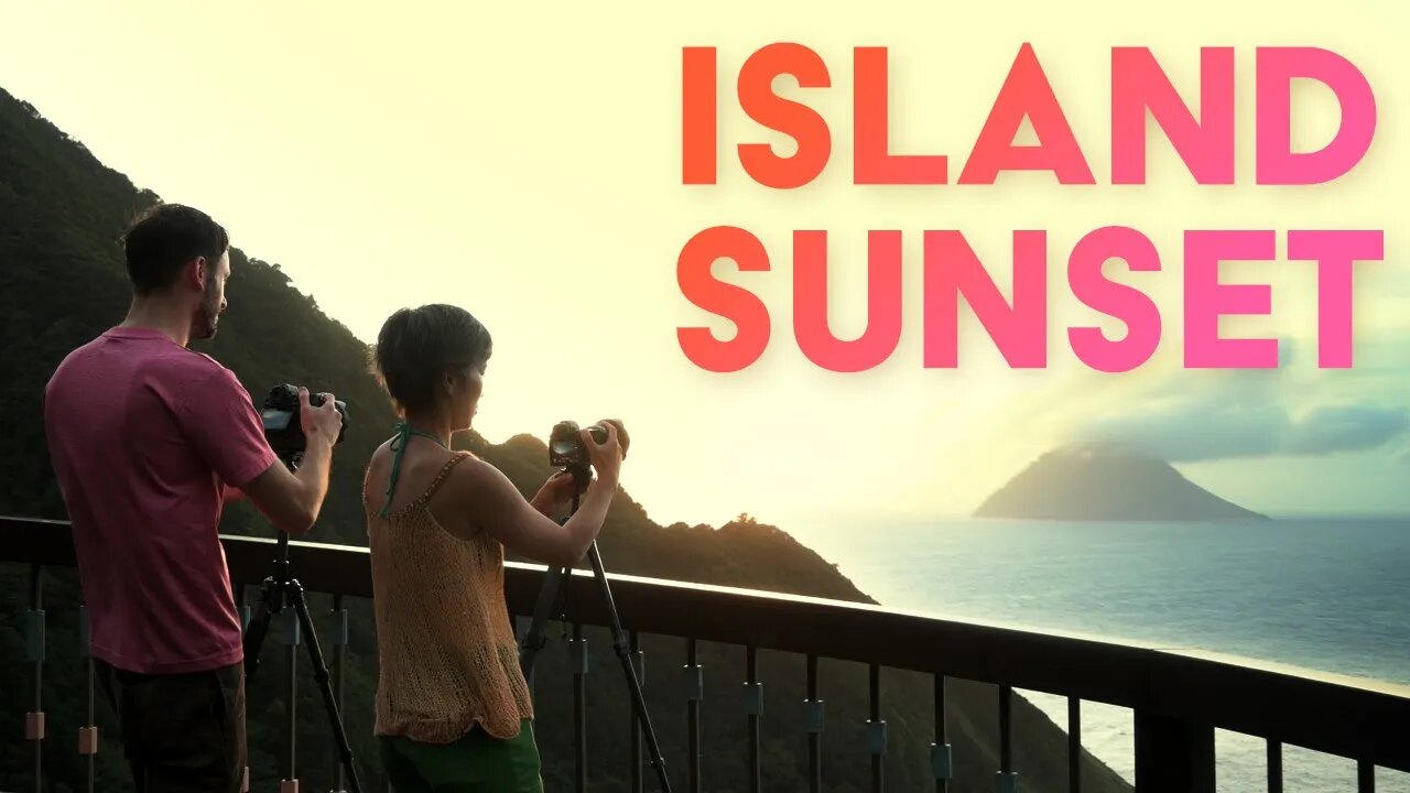 Shooting the Sunset on a Tropical Island