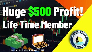 Huge $500 Profit Life Time Member Stock Market