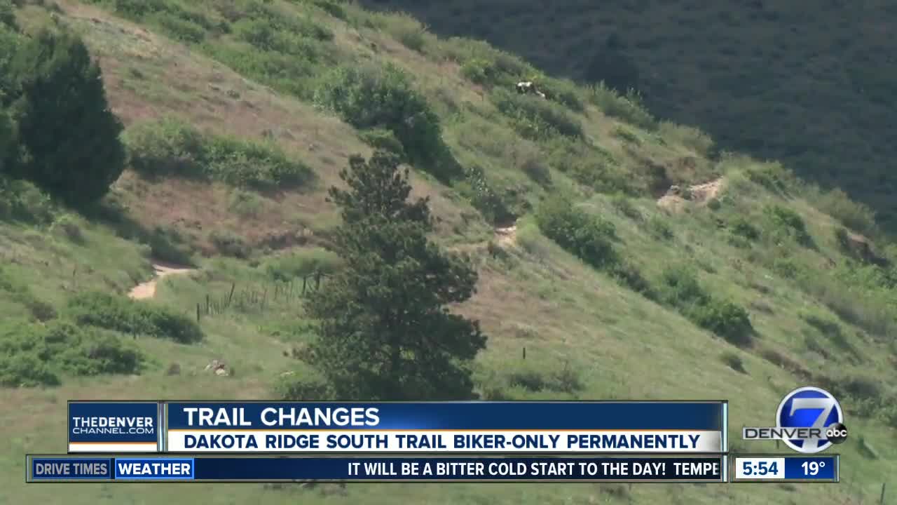 Trail at Dakota Ridge South will be biker-only permanently