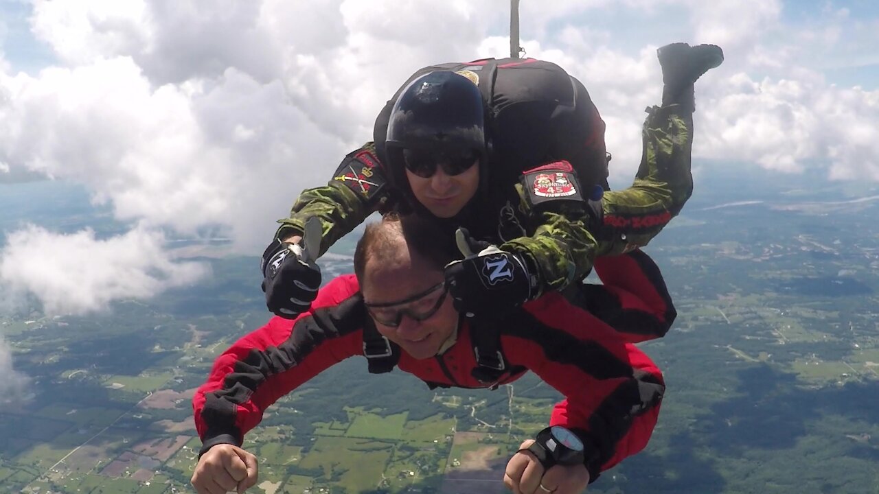 Mark Jumps with the Canadian Skyhawks Parachute Demonstration Team