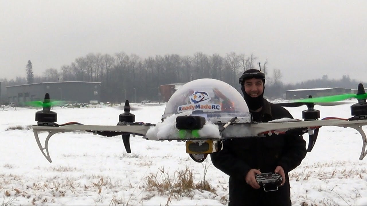 Shawn's FPV Quad Flight and Crash in the Snow Using Sony HDR-CX290 Handycam Camcorder