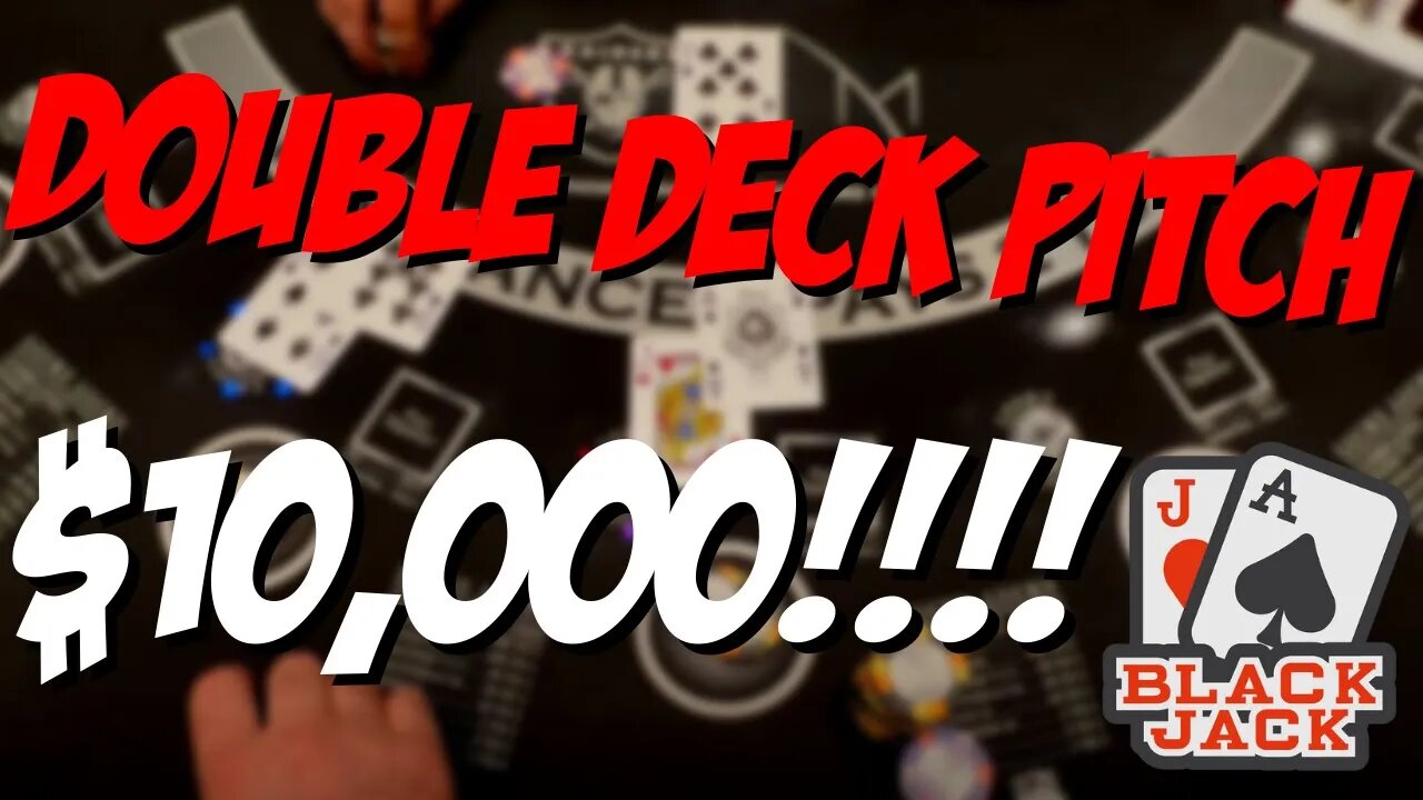 $10,000 Blackjack - Double Deck Pitch - 3 Hands In Play! M Resort Spa Casino!