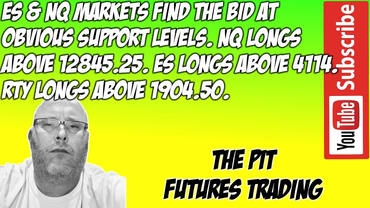 ES NQ Markets Bid Off Support - Premarket Trade Plan - The Pit Futures Trading