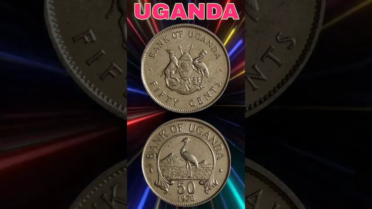 Uganda 50 cents 1976.#shorts #coinnotesz