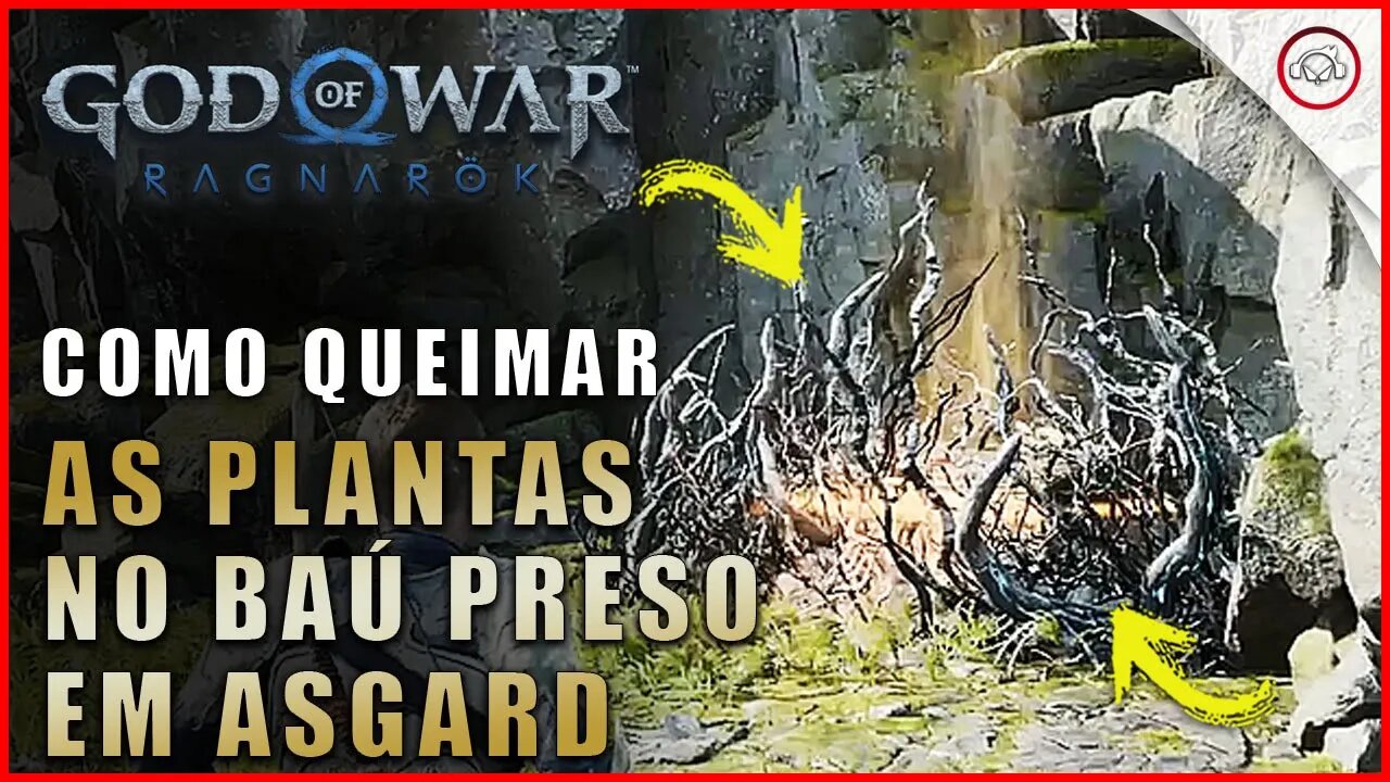 God of war Ragnarok, Como queimar as plantas no baú preso em Asgard | Super dica