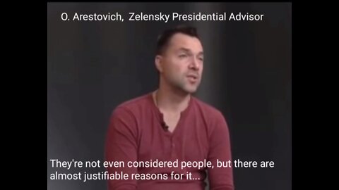 Zelensky´s advisor, Arestovich: "Ukrainians aren't sane people"