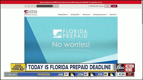 Florida Prepaid college plan enrollment deadline is Tuesday