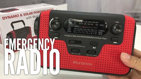 iRonsnow IS-388 Solar Powered Hand Crank NOAA Alert Weather Emergency Radio Review