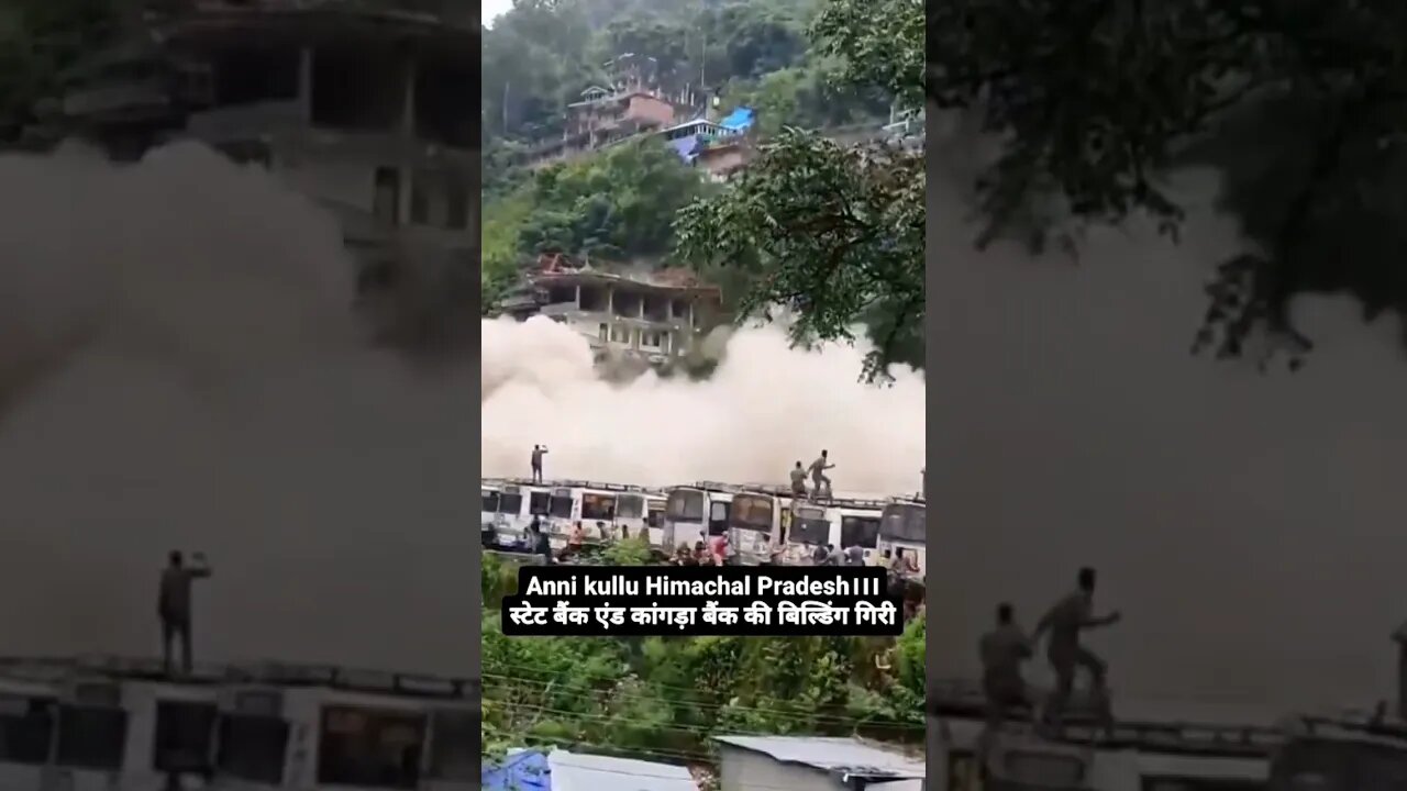 Anni kullu , himachal pradesh.... puri building gir gyi . #youtubeshorts #landslide #himachalpradesh