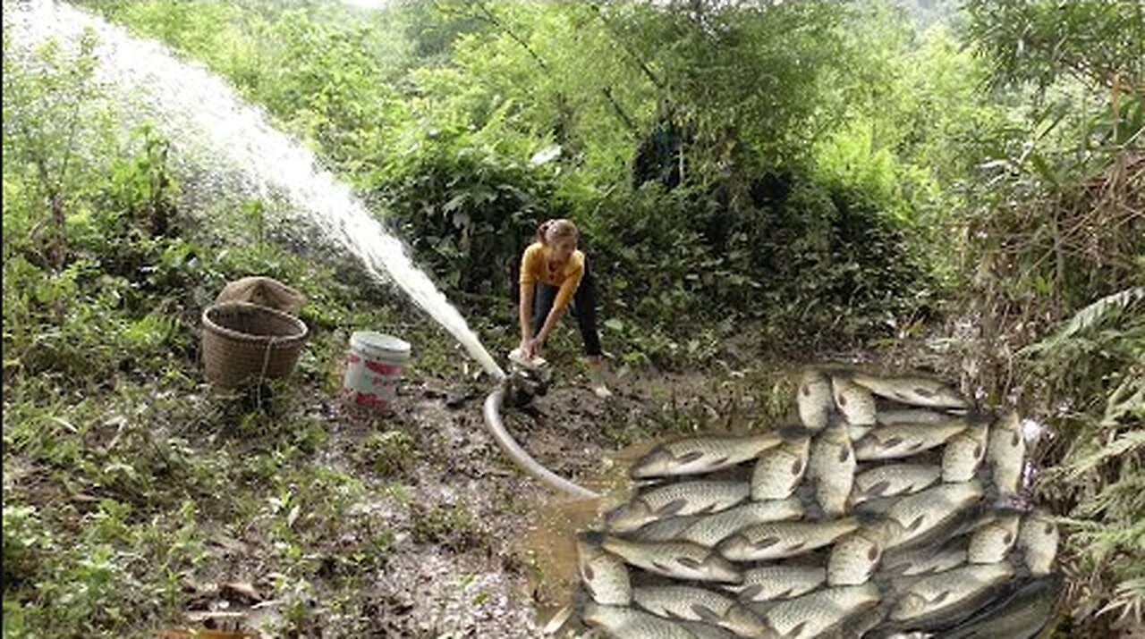 Catch fish - Use the pump to drain the water in the lake to catch fish when the flood water recedes