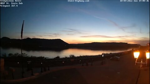 Sunset over Trempealeau, WI on October 9, 2022