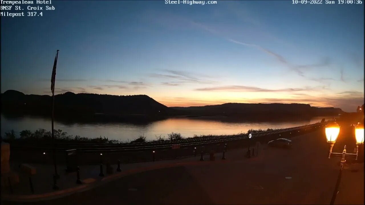 Sunset over Trempealeau, WI on October 9, 2022