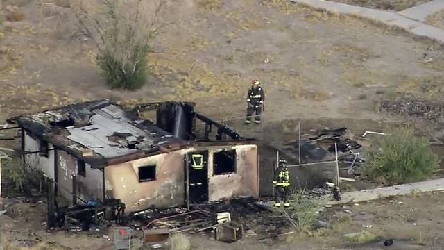 Vacant home catches fire again in North Las Vegas