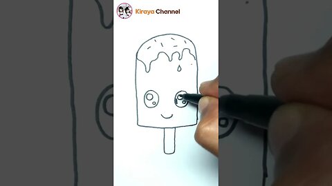 how to draw ice cream cute 2 #shorts #howtodraw #icecream #kawaii