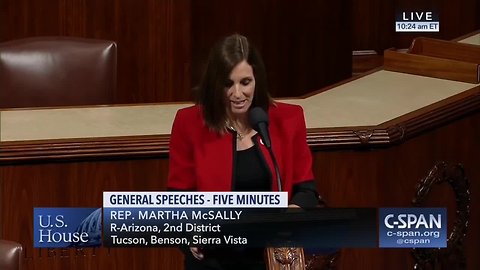 WATCH: U.S Representative Martha McSally delivers final floor speech