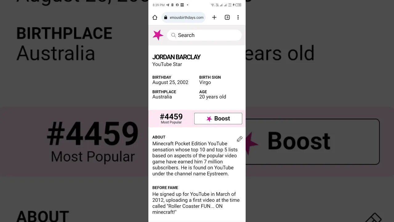 HAPPY 20 BIRTHDAY JORDAN BARCLAY