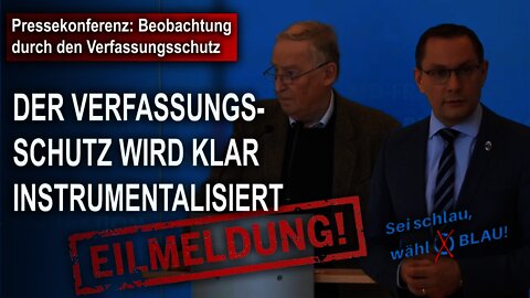 Pressekonferenz: Beobachtung durch den Verfassungsschutz Alexander Gauland und Tino Chrupalla AfD