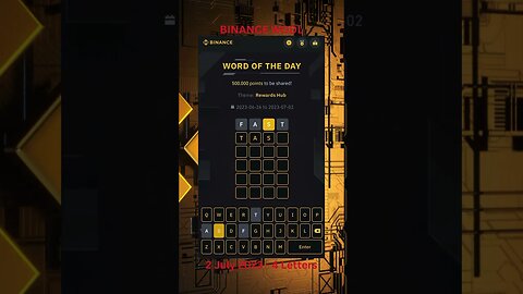 Binance WODL | 4-Letters| Rewards Hubs | 2 July 2023 #binance #wodl #bitcoin #ethereum #shorts