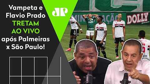 TRETA! Vampeta SE EXALTA e DÁ NO MEIO de Flavio Prado após Palmeiras 0 x 0 São Paulo!