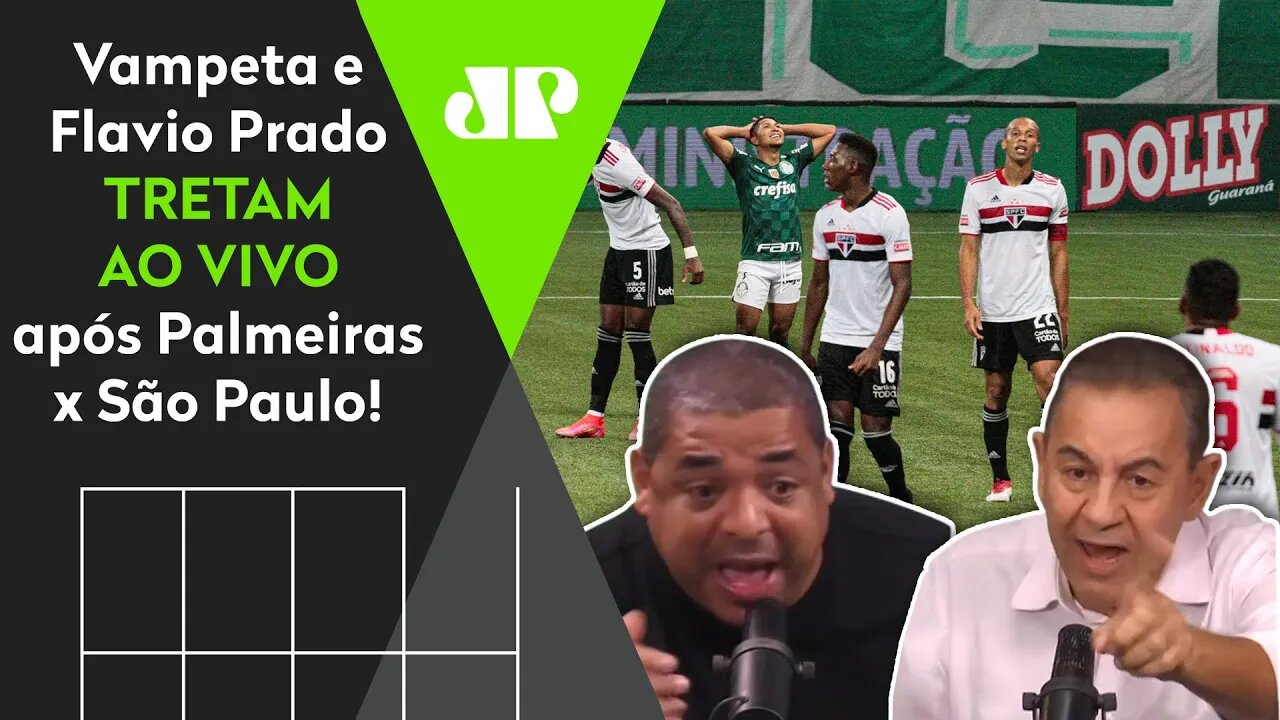 TRETA! Vampeta SE EXALTA e DÁ NO MEIO de Flavio Prado após Palmeiras 0 x 0 São Paulo!