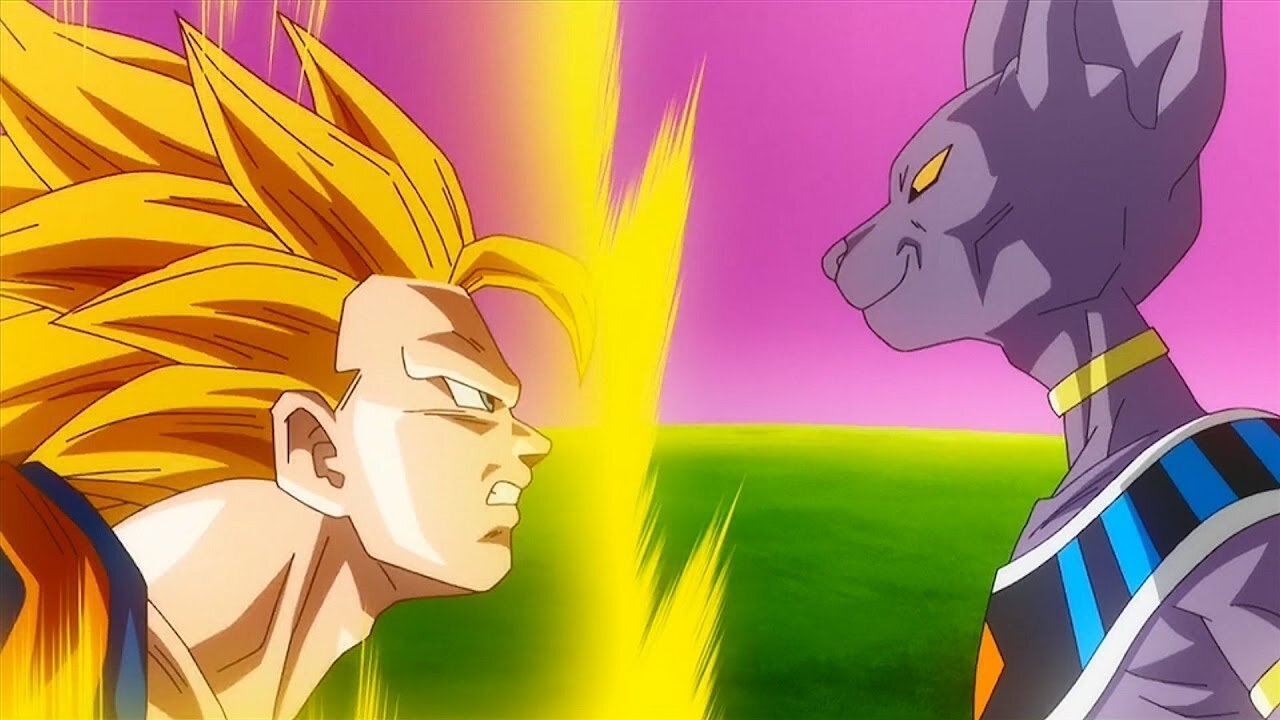 Goku vs Beerus l Goku meets Beerus for the first time