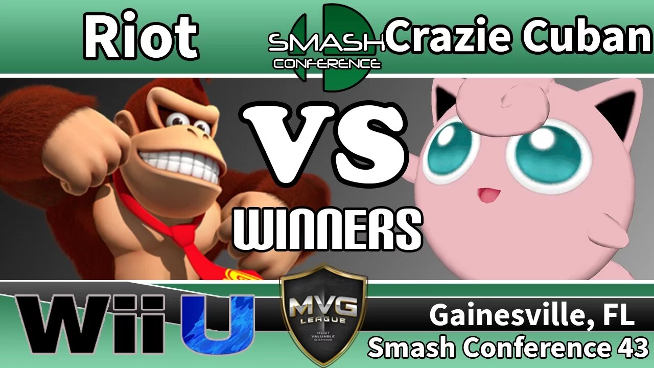 Riot (Donkey Kong) vs. Crazie Cuban (Toon Link + Jigglypuff) - SSB4 Winners R4 - SC43