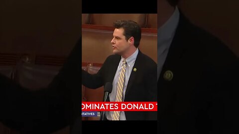 🇺🇸 Matt Gaetz nomina a Donald Trump como Presidente de la Cámara de Representantes