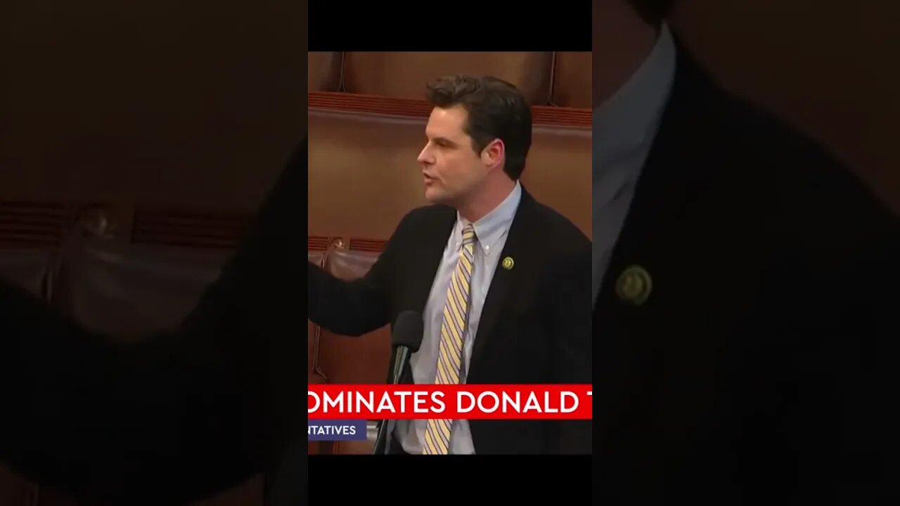 🇺🇸 Matt Gaetz nomina a Donald Trump como Presidente de la Cámara de Representantes