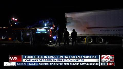 Four locals were killed in a crash in northwest Bakersfield
