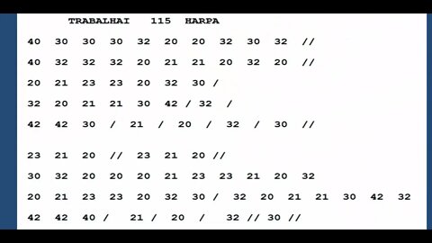 TRABALHAI 115 [ HARPA SOLO TABLATURA ] prof. Jaime Toledo