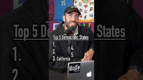 TOP 5 Most Democratic States!! Can You Guess Them? #shorts #trivia #list #top5 #democrat #politics