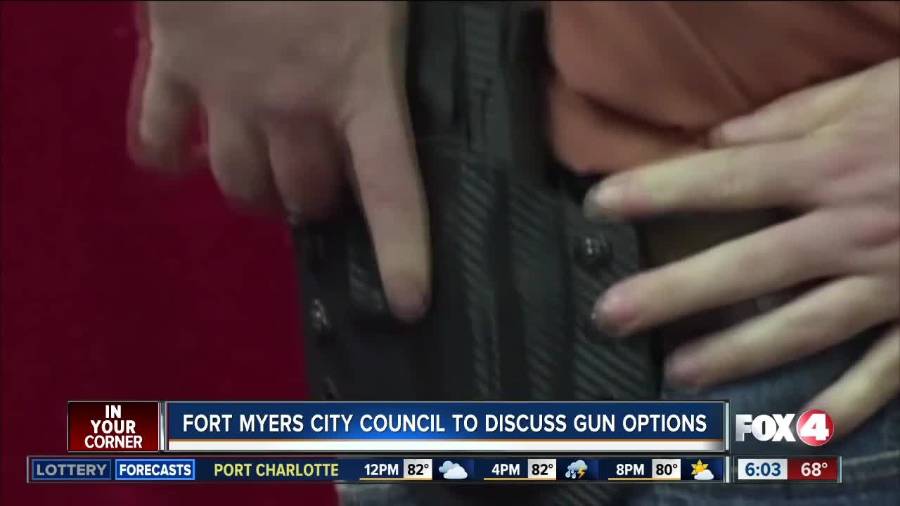 Fort Myers council to discuss gun options