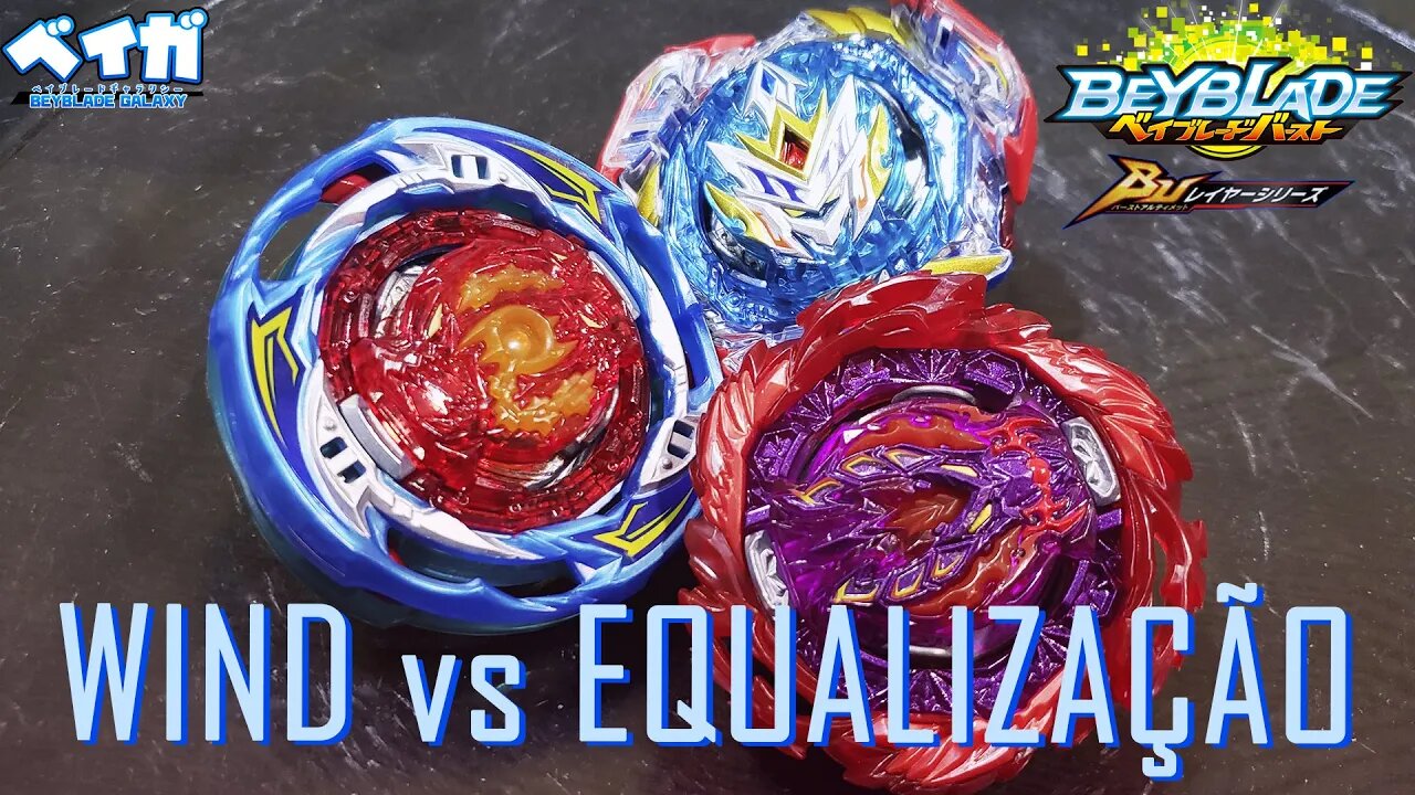 BLADE WIND vs EQUALIZAÇÃO E ATAQUE- Beyblade Burst ベイブレードバースト