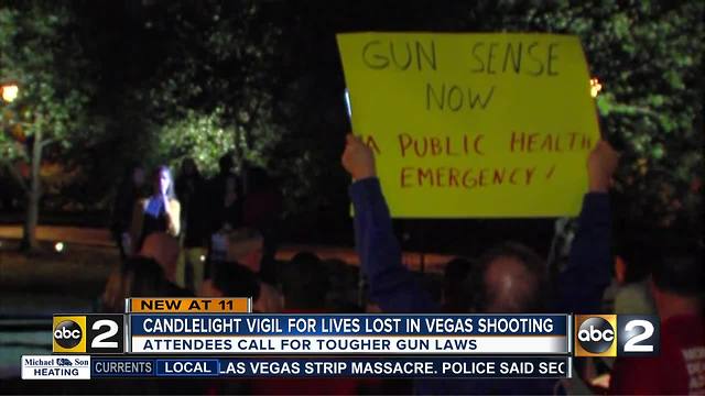 People unite to mourn Las Vegas victims, rally over gun laws in Annapolis