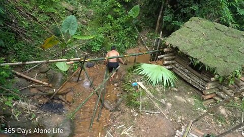 Survival instinct, creative to build wood stove from soil /18