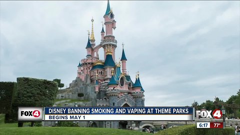 Disney banned smoking in their parks