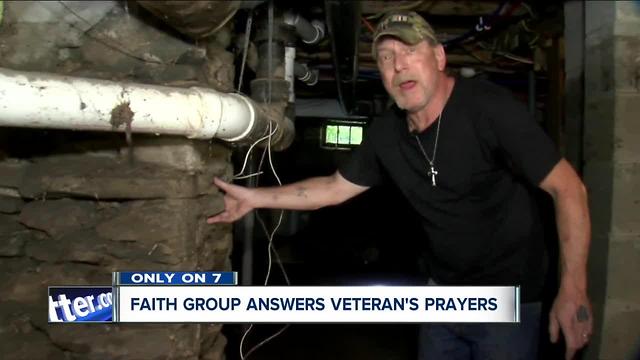 Disabled vet gets help from volunteers to repair condemned home