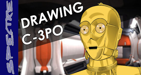 C-3PO Speed Draw - Star Wars – How to Draw C-3PO Head