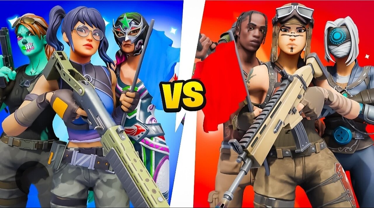 Fortnite crazy red vs blue good fights