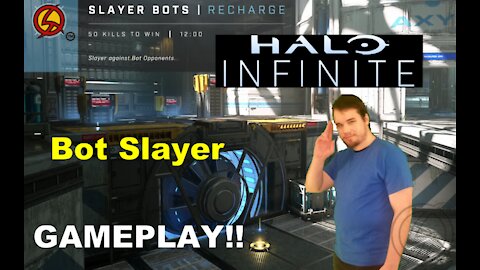 Halo Infinite 1st Beta ODST Difficulty Bot Slayer (Recharge & Live Fire) | Solo Play