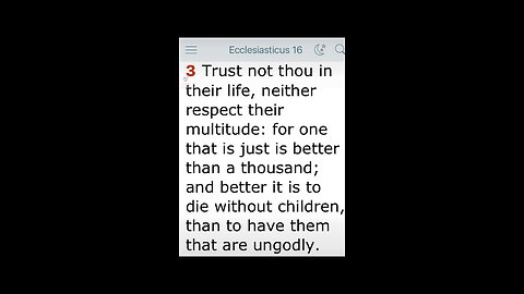 Better to not have ungodly Children