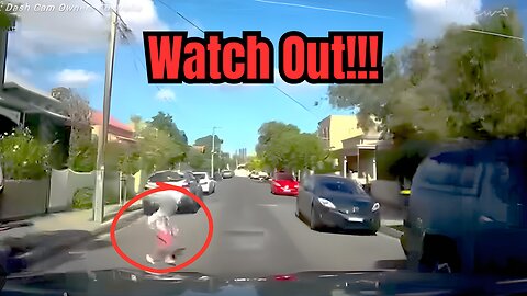 DASHCAM VIDEO: Watch What Happens When Girl Runs Into The Street!!