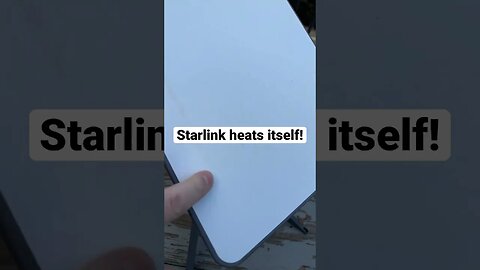 Starlink dish heats itself! #starlink #elonmusk