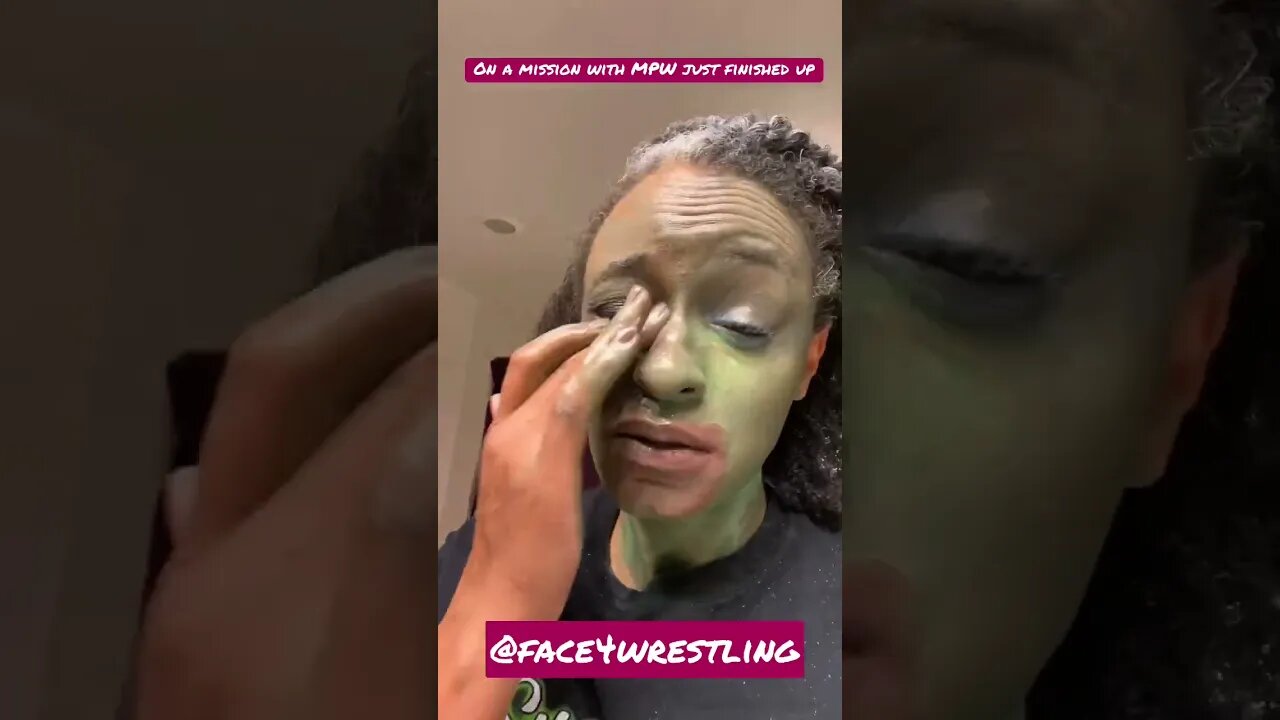 #makeup removal for Dr. The Wife after #OnAMission with @Mission Pro Wrestling