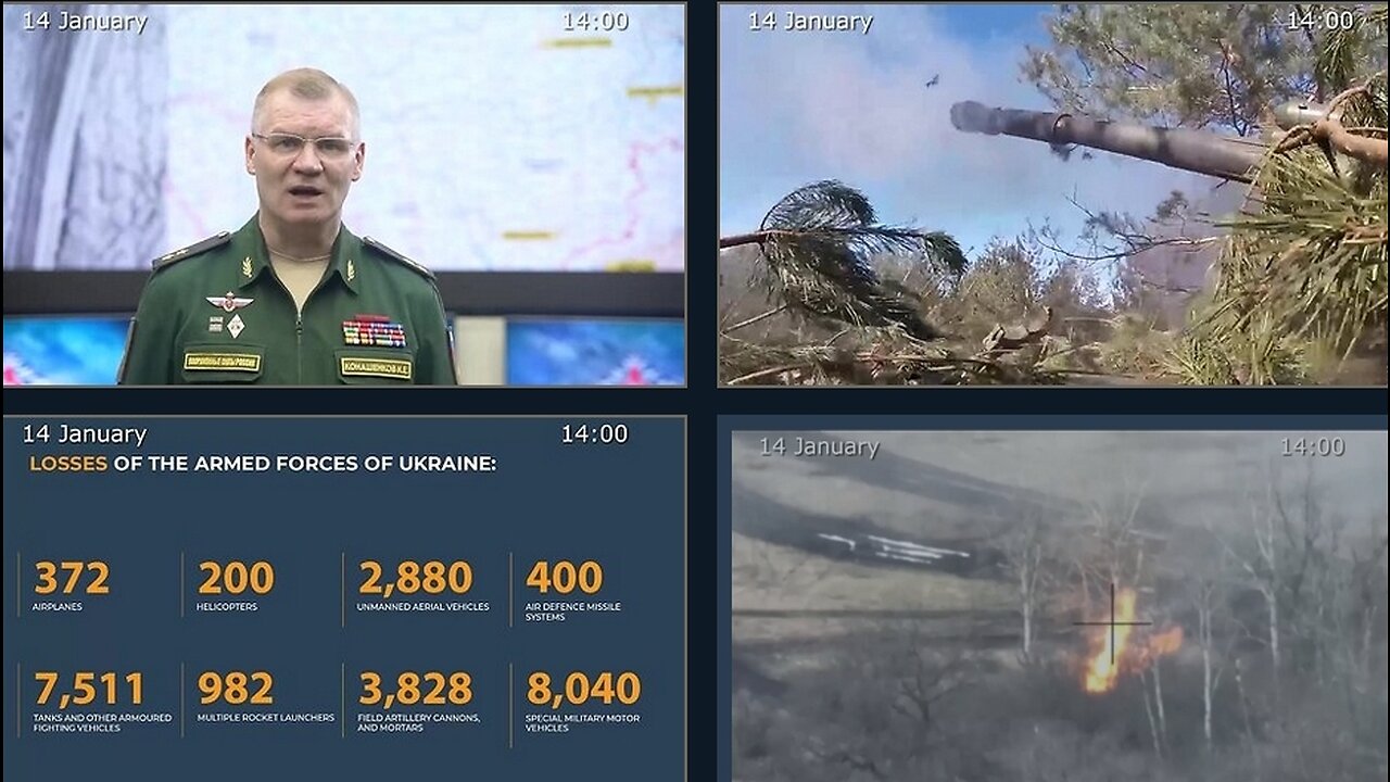 14.01.23 ⚡️ Russian Defence Ministry report on the progress of the deNAZIfication of Ukraine