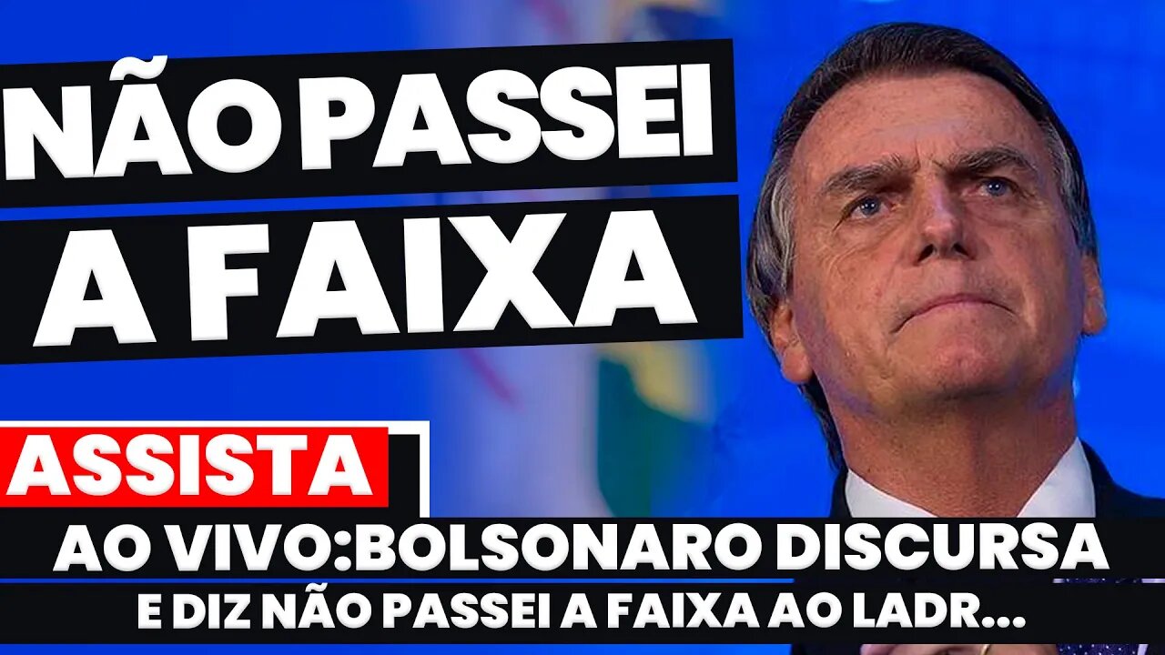 🚨AO VIVO: BOLSONARO DISCURSA PARA MULTIDÃO E DIZ NÃO PASSEI A FAIXA A UM LAD....